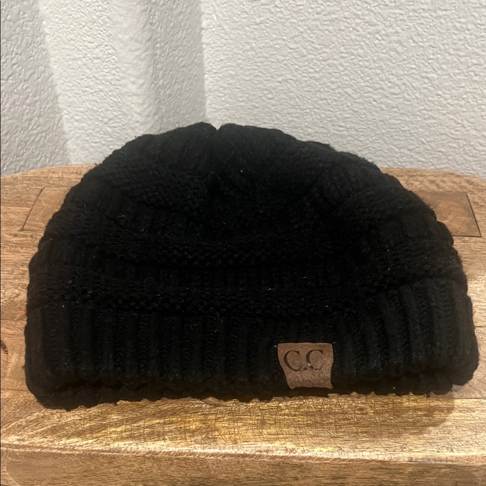 C.C Classic Black Beanie